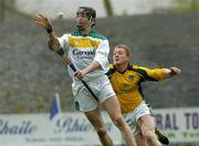 23 April 2005; Rory Hanniffy, Offaly, in action against David Donnelly, Meath. Allianz National Hurling League, Division 2 Promotion Section, Offaly v Meath, St. Brendan's Park, Birr, Co. Offaly. Picture credit; Matt Browne / SPORTSFILE