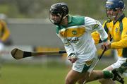 23 April 2005; Damien Murray, Offaly, in action against Anton O'Neill, Meath. Allianz National Hurling League, Division 2 Promotion Section, Offaly v Meath, St. Brendan's Park, Birr, Co. Offaly. Picture credit; Matt Browne / SPORTSFILE
