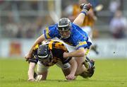 24 April 2005; Jackie Tyrrell, Kilkenny, in action against Mark O'Leary, Tipperary. Allianz National Hurling League, Division 1, Round 3, Kilkenny v Tipperary, Nowlan Park, Kilkenny. Picture credit; Brendan Moran / SPORTSFILE