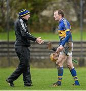12 January 2014; Tipperary manager Eamon O'Shea speaks to Lar Corbett after the game. Waterford Crystal Cup, Preliminary Round, Tipperary v LIT, McDonagh Park, Nenagh, Co. Tipperary. Picture credit: Brendan Moran / SPORTSFILE