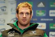 13 January 2014; Connacht's Craig Clarke during a press conference ahead of their Heineken Cup 2013/14, Pool 3, Round 6, game against Saracens on Saturday. Connacht Rugby Press Conference, Sportsground, Galway. Picture credit: Ramsey Cardy / SPORTSFILE