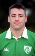 11 December 2000; Emmet Byrne, Ireland. Ireland Rugby Squad Portraits. Picture credit: Brendan Moran / SPORTSFILE