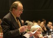 16 April 2005; Sligo delegate Ciaran McDermott speaking at the 2005 GAA Congress. Croke Park, Dublin. Picture credit; Ray McManus / SPORTSFILE