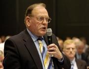 16 April 2005; Joe McGurn, Fermanagh, speaking at the 2005 GAA Congress. Croke Park, Dublin. Picture credit; Ray McManus / SPORTSFILE