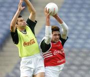 15 October 2004; Setanta Ó hAilpín, right, in action against his brother Seán Óg Ó hAilpín during Ireland International Rules team training. Croke Park, Dublin. Picture credit; Damien Eagers / SPORTSFILE