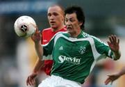29 April 2005; Colm Tresson, Bray Wanderers, in action against Glen Crowe, Shelbourne. eircom League, Premier Division, Shelbourne v Bray Wanderers, Tolka Park, Dublin. Picture credit; David Maher / SPORTSFILE