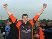 30 April 2005; Declan Alder, Down, celebrates after victory over Dublin. Cadbury's All-Ireland U21 Football Semi-Final, Dublin v Down, Pairc Tailteann, Navan, Co. Meath. Picture credit; Matt Browne / SPORTSFILE