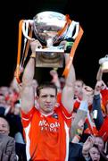 1 May 2005; Kieran McGeeney, Armagh captain, lifts the National League Division 1 Cup. Allianz National Football League, Division 1 Final, Armagh v Wexford, Croke Park, Dublin. Picture credit; David Maher / SPORTSFILE