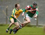 1 May 2005; Paul Broderick, Mayo, in action against Warren Scanlon, Donegal. Allianz National Hurling League, Division 3 Final, Mayo v Donegal, Markievicz Park, Sligo. Picture credit; Damien Eagers / SPORTSFILE