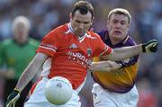 1 May 2005; Steven McDonnell, Armagh, in action against Shane Cullen, Wexford. Allianz National Football League, Division 1 Final, Armagh v Wexford, Croke Park, Dublin. Picture credit; Brendan Moran / SPORTSFILE