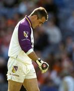 1 May 2005; A dejected John Cooper, Wexford, at the final whistle. Allianz National Football League, Division 1 Final, Armagh v Wexford, Croke Park, Dublin. Picture credit; Brendan Moran / SPORTSFILE