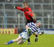2 May 2005; John White, Knockbeg College, in action against Paul Conroy, St Mary's College. All-Ireland Colleges Senior 'A' Football Final, St. Mary's College v Knockbeg College, Semple Stadium, Thurles, Co. Tipperary. Picture credit; Brendan Moran / SPORTSFILE