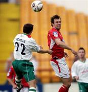 2 May 2005; Jamie Harris, Shelbourne, in action against Neal Horgan, Cork City. Setanta Cup, Group 2, Shelbourne v Cork City, Tolka Park, Dublin. Picture credit; David Maher / SPORTSFILE
