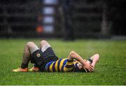 14 January 2014; A dejected Eoin MacLoughlin, Skerries C.C., after the match. Fr. Godfrey Cup, 1st Round, St. Patrick's Classical School, Navan v Skerries C.C, Ashbourne RFC, Ashbourne, Co. Meath. Picture credit: Ramsey Cardy / SPORTSFILE