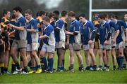 14 January 2014; The King's Hospital and Wilson's Hospital players shake hands after the game. Fr. Godfrey Cup, 1st Round, Wilson's Hospital v The King's Hospital, Cill Dara RFC, Beech Park, Dunmurray West, Kildare. Picture credit: Barry Cregg / SPORTSFILE