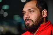 14 January 2014; Ulster's John Afoa during a press conference ahead of their Heineken Cup 2013/14, Pool 5, Round 6, game against Leicester Tigers on Saturday. Ulster Rugby Press Conference, Ravenhill Park, Belfast, Co. Antrim. Picture credit: Oliver McVeigh / SPORTSFILE