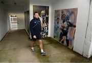 15 January 2014; Leinster's Dave Kearney arrives to a press conference ahead of their Heineken Cup 2013/14, Pool 1, Round 6, match against Ospreys on Friday. Leinster Rugby Press Conference, RDS, Ballsbridge, Dublin. Picture credit: Stephen McCarthy / SPORTSFILE