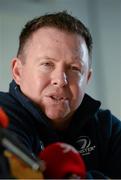 15 January 2014; Leinster head coach Matt O'Connor speaking to media during a press conference ahead of their Heineken Cup 2013/14, Pool 1, Round 6, match against Ospreys on Friday. Leinster Rugby Press Conference, RDS, Ballsbridge, Dublin. Picture credit: Stephen McCarthy / SPORTSFILE