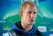 15 January 2014; Leinster's Leo Cullen during a press conference ahead of their Heineken Cup 2013/14, Pool 1, Round 6, match against Ospreys on Friday. Leinster Rugby Press Conference, RDS, Ballsbridge, Dublin. Picture credit: Stephen McCarthy / SPORTSFILE