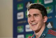 15 January 2014; Munster's Ian Keatley during a press conference ahead of their Heineken Cup 2013/14, Pool 6, Round 6, match against Edinburgh on Sunday. Munster Rugby Press Conference, Castletroy Park Hotel, Limerick. Picture credit: Diarmuid Greene / SPORTSFILE