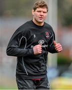 16 January 2014; Ulster's Johann Muller in action during squad training ahead of their Heineken Cup 2013/14, Pool 5, Round 6, match against Leicester Tigers on Saturday. Ulster Rugby Squad Training, Pirrie Park, Belfast, Co. Antrim. Picture credit: Oliver McVeigh / SPORTSFILE