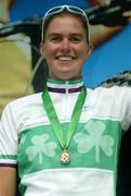 27 June 2004; Julie O'Hagan, Dublin Wheelers, winner of the Senior Women's Road Race. National Road Race Cycling Championships, Sligo. Picture credit; Gerry McManus / SPORTSFILE