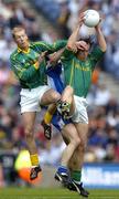 1 May 2005; Anthony Moyles and Graham Geraghty, left, Meath, in action against Fergal Duffy, Monaghan. Allianz National Football League, Division 2 Final, Meath v Monaghan, Croke Park, Dublin. Picture credit; Brendan Moran / SPORTSFILE