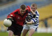 2 May 2005; Gerald Joyce, St. Mary's College, in action against Colm Doran, Knockbeg College. All-Ireland Colleges Senior 'A' Football Final, St. Mary's College v Knockbeg College, Semple Stadium, Thurles, Co. Tipperary. Picture credit; Ray McManus / SPORTSFILE