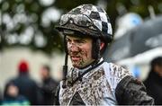 18 January 2014; Jockey Brian O'Connell after he rode Dunguib to finish in third place after his first race in just under three years, during the Limestone Lad Hurdle. Naas Racecourse, Naas, Co. Kildare. Picture credit: Barry Cregg / SPORTSFILE