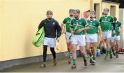 19 January 2014; Limerick players make their way to the pitch ahead of the game. Waterford Crystal Cup, Quarter-Final, Clare v Limerick. O'Garney Park, Sixmilebridge, Co. Clare. Picture credit: Stephen McCarthy / SPORTSFILE