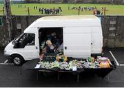 19 January 2014; A vendor waits for customers as the Meath and DCU panels prepare for the match on the back pitch. Bord na Mona O'Byrne Cup, Semi-Final, Meath v DCU, Páirc Táilteann, Navan, Co. Meath. Picture credit: Piaras Ó Mídheach / SPORTSFILE