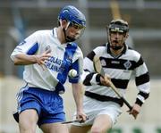 2 May 2005; James McInerney, St. Flannan's, in action against Shane Campion, St. Kieran's. All-Ireland Colleges Senior 'A' Hurling Final, St. Flannan's v St. Kieran's, Semple Stadium, Thurles, Co. Tipperary. Picture credit; Brendan Moran / SPORTSFILE