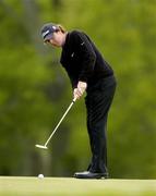 6 May 2005; Rory McIlroy, Ireland, watches his putt on the 18th green during the Irish Amateur Open Championship. Carton House Golf Club, Maynooth Co. Kildare. Picture credit; Matt Browne / SPORTSFILE