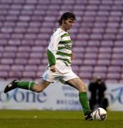 6 May 2005; Pat McCourt, Shamrock Rovers, shoots from the penalty spot to score his hat-trick. eircom League, Premier Division, Shamrock Rovers v Bray Wanderers, Dalymount Park, Dublin. Picture credit; Brian Lawless / SPORTSFILE
