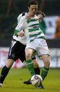 6 May 2005; David Mooney, Shamrock Rovers, in action against Philip Keogh, Bray Wanderers. eircom League, Premier Division, Shamrock Rovers v Bray Wanderers, Dalymount Park, Dublin. Picture credit; Brian Lawless / SPORTSFILE