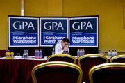 7 May 2005; Dessie Farrell, Chief Executive Officer, Gaelic Players Association, prepares his notes in advance of the GPA Annual General Meeting. Heritage Hotel, Portlaoise, Co. Laois. Picture credit; Ray McManus / SPORTSFILE