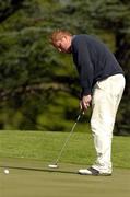 8 May 2005; Darren Crowe, Ireland, watches his putt on the 6th green during the Irish Amateur Open Championship. Carton House Golf Club, Maynooth Co. Kildare. Picture credit; Matt Browne / SPORTSFILE