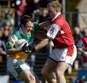 8 May 2005; Damien Hunt, Offaly, in action against Aaron Hoey, Louth. Bank of Ireland All-Ireland Senior Football Championship, Offaly v Louth, Pairc Tailteann, Navan, Co. Meath. Picture credit; Damien Eagers / SPORTSFILE