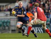 8 May 2005; Victor Costello, Leinster, is tackled by Paul O'Connell, Munster. Celtic Cup 2004-2005 Semi-Final, Leinster v Munster, Lansdowne Road, Dublin. Picture credit; Brian Lawless / SPORTSFILE