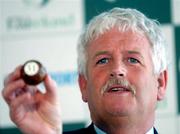 9 May 2005; Milo Corcoran, FAI president, draws a ball at the 2005 FAI Carlsberg Cup Second Round draw. Gravity Bar, Guinness Hopstore, Dublin. Picture credit; David Maher / SPORTSFILE
