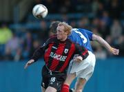 10 May 2005; Paul Keegan, Longford Town, in action against William Murphy, Linfield. Setanta Cup, Group One, Linfield v Longford Town, Windsor Park, Belfast. Picture credit; David Maher / SPORTSFILE