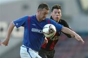 10 May 2005; Paul McAreavey, Linfield, in action against Dean Fitzgerald, Longford Town. Setanta Cup, Group One, Linfield v Longford Town, Windsor Park, Belfast. Picture credit; David Maher / SPORTSFILE