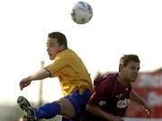13 May 2005; David Crawley, Shelbourne, in action against Shane Robinson, Drogheda United. eircom league, Premier Division, Drogheda United v Shelbourne, United Park, Drogheda, Co. Louth. Picture credit; Matt Browne / SPORTSFILE