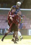 13 May 2005; Barry Ferguson, Longford Town, in action against Dominic Foley, left, and Tony Grant, Bohemians. eircom league, Premier Division, Bohemians v Longford Town, Dalymount Park, Dublin. Picture credit; Brian Lawless / SPORTSFILE