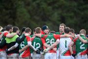 19 January 2014; Mayo manager James Horan with members of the team at the end of the game. FBD League, Section A, Round 3, Roscommon v Mayo, Michael Glaveys GAA Club, Ballinlough, Co. Roscommon. Picture credit: David Maher / SPORTSFILE