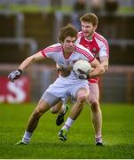19 January 2014; Conan Grugan, Tyrone, in action against Niall Holly, Derry. Power NI Dr. McKenna Cup, Semi-Final, Tyrone v Derry, Healy Park, Omagh, Co. Tyrone. Picture credit: Ramsey Cardy / SPORTSFILE