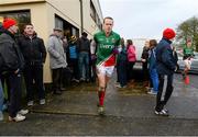 19 January 2014; Andy Moran, Mayo captain, walks past spectators on his way back to the pitch for the start of the second half against Roscommon. FBD League, Section A, Round 3, Roscommon v Mayo, Michael Glaveys GAA Club, Ballinlough, Co. Roscommon. Picture credit: David Maher / SPORTSFILE