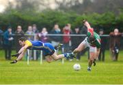 19 January 2014; Aidan O'Shea, Mayo, in action against Kein Higgins, Roscommon. FBD League, Section A, Round 3, Roscommon v Mayo, Michael Glaveys GAA Club, Ballinlough, Co. Roscommon. Picture credit: David Maher / SPORTSFILE