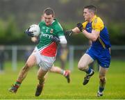 19 January 2014; Shane McHale, Mayo, in action against Craig Burns, Roscommon. FBD League, Section A, Round 3, Roscommon v Mayo, Michael Glaveys GAA Club, Ballinlough, Co. Roscommon. Picture credit: David Maher / SPORTSFILE