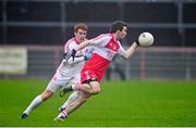 19 January 2014; Benny Heron, Derry, in action against Peter Harte, Tyrone. Power NI Dr. McKenna Cup, Semi-Final, Tyrone v Derry, Healy Park, Omagh, Co. Tyrone. Picture credit: Ramsey Cardy / SPORTSFILE